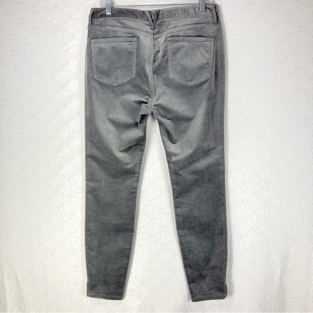 Vineyard Vines Jamie High Rise Women Gray Sz 10 Side-slit Skinny Corduroy Pants - Picture 3 of 7